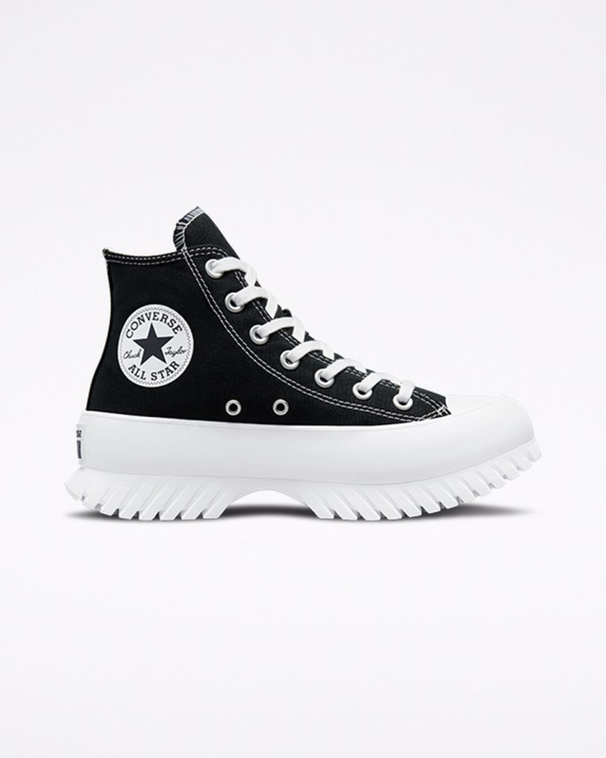 Zapatillas Altas Converse Chuck Taylor All Star Lugged 2.0 Mujer Negras Blancas | PE L8WP7E